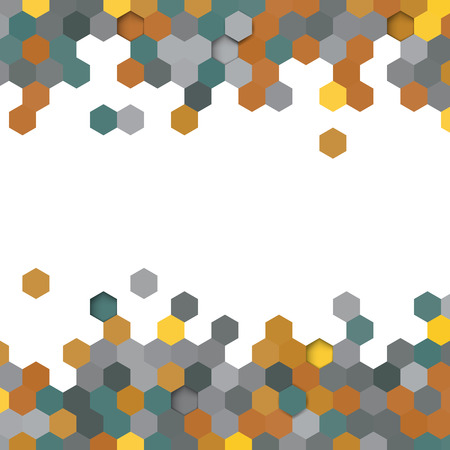 Vector background. Illustration of abstract texture with hexagons. Pattern design for banner, poster, card, postcard, coverのイラスト素材