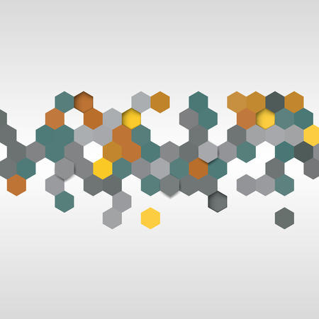 Vector background. Illustration of abstract texture with hexagons. Pattern design for banner, poster, card, postcard, coverのイラスト素材