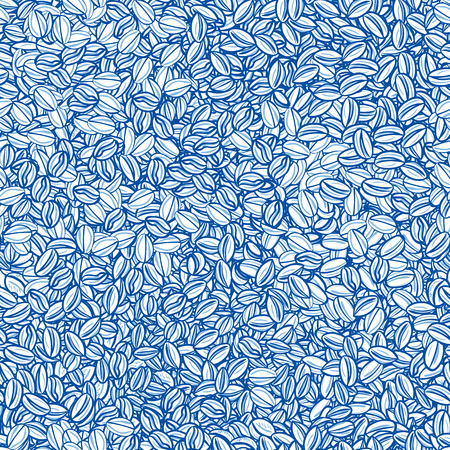 Hand drawn coffee seamless pattern. Vector illustration.のイラスト素材