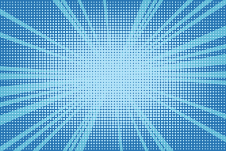 Old comic blue background with halftone gradient in pop art retro style.のイラスト素材