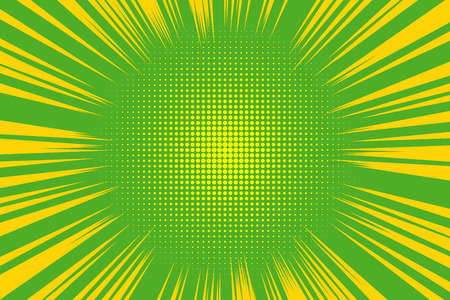 Old comic yellow green background with halftone gradient in pop art retro style.のイラスト素材