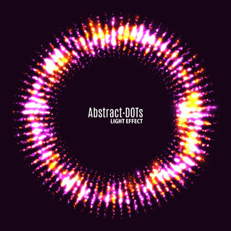 Abstract vector background with lighten dots. Can use for album music or other cover. Design element of many dots with same random and noise.のイラスト素材