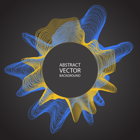 Minimalistic abstract line background vector illustration for album music or other cover. Design element of lines with same random and noise.のイラスト素材