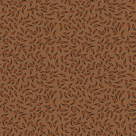 Seamless floral pattern with many small details. Vector illustration with outline curves.のイラスト素材