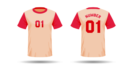 Sport tshirt template.のイラスト素材
