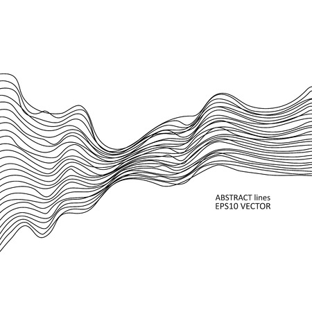 Abstract dynamic lines vector illustration.のイラスト素材