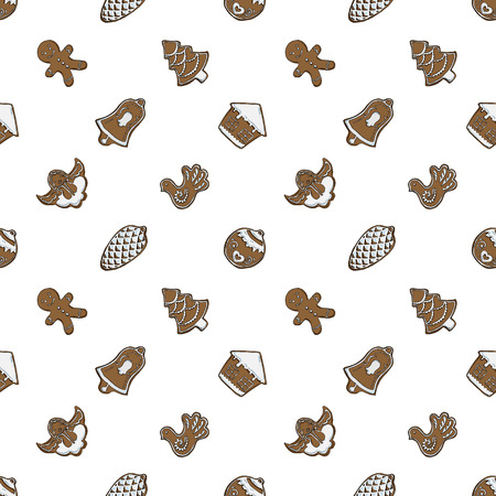 Hand drawn Christmas patternの写真素材