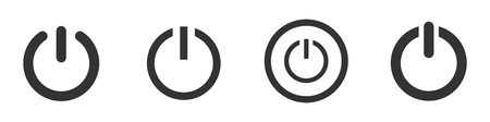 Set of four power icons in simple style.のイラスト素材