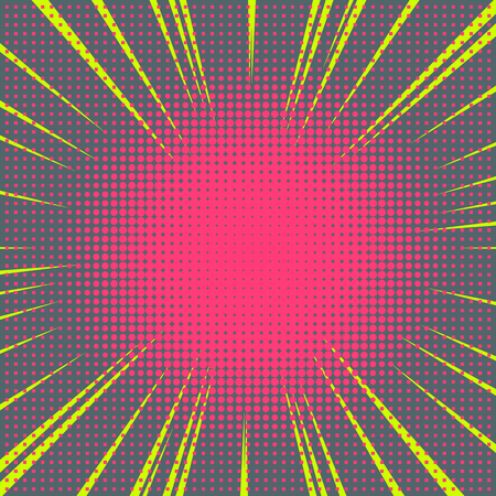 Old comic bright colored background with halftone gradient in pop art retro style.のイラスト素材