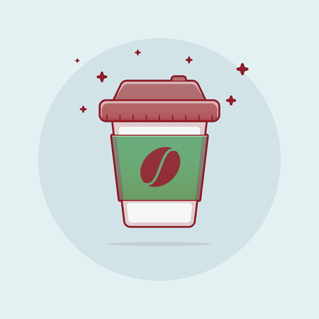 Flat paper cupのイラスト素材