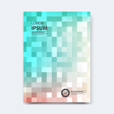 Abstract vector design for cover, poster, banner, flyer, business card, magazine annual report, title page, brochure template layout or booklet .A4 size with geometric shapes on white background.のイラスト素材