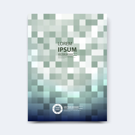 Abstract vector design for cover, poster, banner, flyer, business card, magazine annual report, title page, brochure template layout or booklet .A4 size with geometric shapes on white background.のイラスト素材