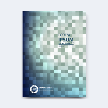 Abstract vector design for cover, poster, banner, flyer, business card, magazine annual report, title page, brochure template layout or booklet .A4 size with geometric shapes on white background.のイラスト素材