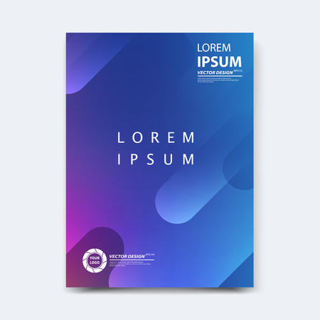 Abstract vector design for cover, poster, banner, flyer, business card, magazine annual report, title page, brochure template layout or booklet .A4 size with geometric shapes on white background.の写真素材