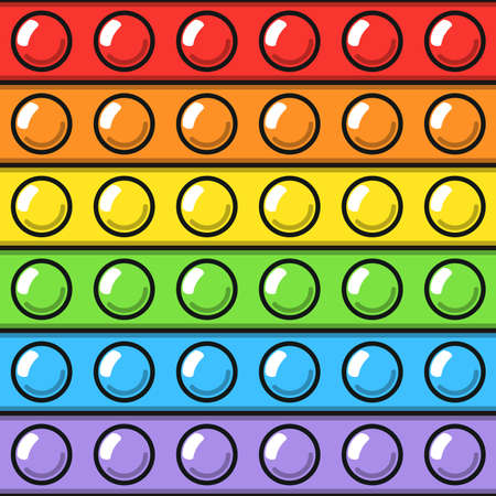 Seamless pattern of trendy fidgetsのイラスト素材