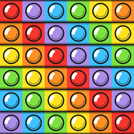 Seamless pattern of trendy fidgetsのイラスト素材