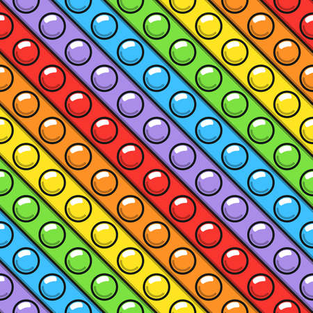 Seamless pattern of trendy fidgetsのイラスト素材