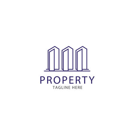 Simple property and architcture logo design conceptのイラスト素材