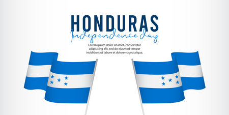 Honduras independence day vector template. Design for banner; greeting cards or print. welcome to Hondurasのイラスト素材