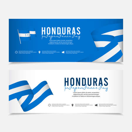 Honduras independence day design template. design for banner; greeting cards or print.のイラスト素材