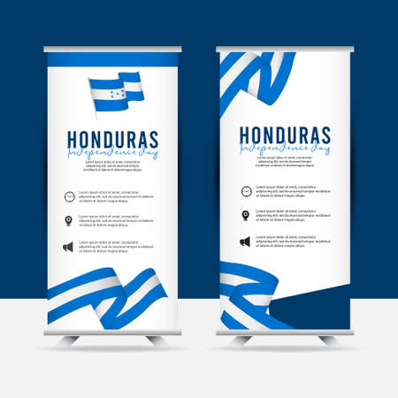 Honduras independence day design template. design for banner; greeting cards or print.のイラスト素材