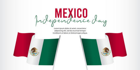 Mexico independence day vector template. Design for banner; greeting cards or print. welcome to Mexico. viva Mexicoのイラスト素材