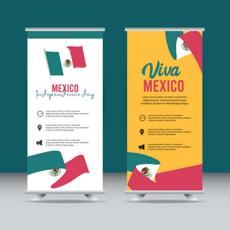 Viva mexico independence day design template. design for banner; greeting cards or print.のイラスト素材