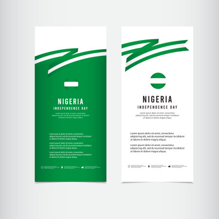 Nigeria democracy day vector template. Design illustration for banner; advertising; greeting cards or print. Design happiness celebration.のイラスト素材