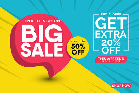 Sale design banner templates. Vector illustration. Store label. 50% off.のイラスト素材