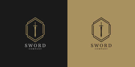 illustrations of sword design concept.のイラスト素材