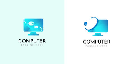 Illustrations of computer logo designのイラスト素材