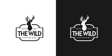 vintage retro adventure outdoor logo design conceptのイラスト素材