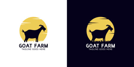 Illustrations of goat logo design template.のイラスト素材