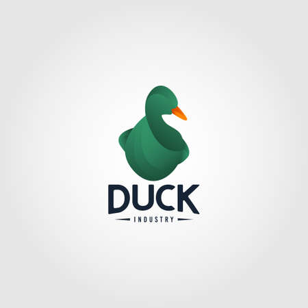 Illustrations of duck logo design template.のイラスト素材