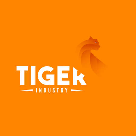 Illustrations of tiger logo design template.のイラスト素材