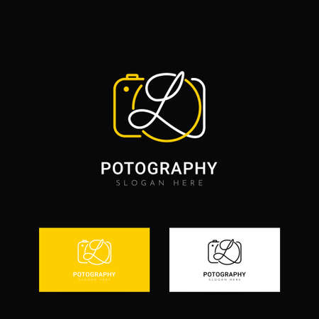 Illustrations of photography logo designのイラスト素材
