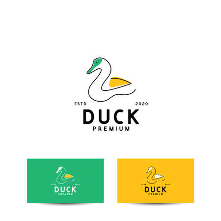 Illustrations of duck logo design template.のイラスト素材