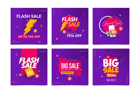 Flash sale, big sale design template.のイラスト素材
