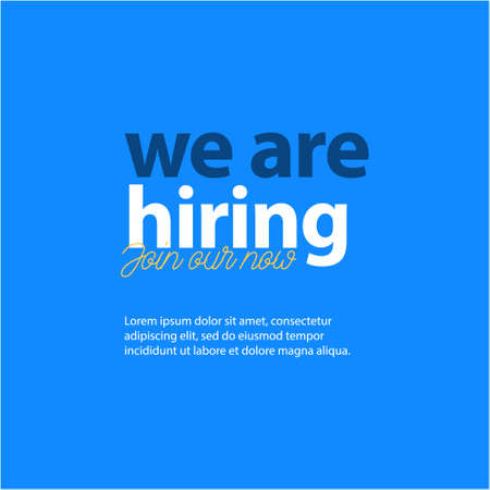 We're hiring design template. Join team our now illustration.のイラスト素材