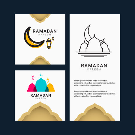 Set ramadan banners design templateのイラスト素材