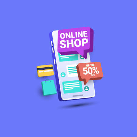 Sale design banner templates. Vector illustration. Store label. 50% off.のイラスト素材