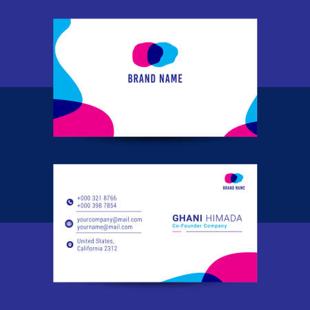 Name card front and back design template.のイラスト素材