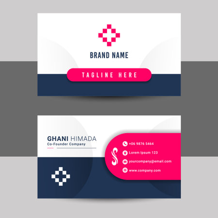 Name card front and back design template.のイラスト素材
