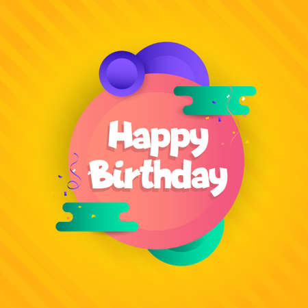happy birthday vector design template.のイラスト素材