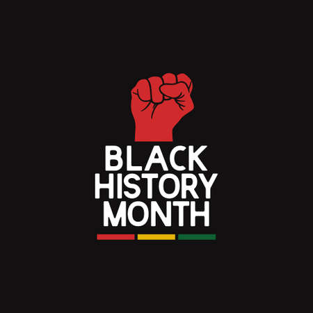 Black History Month vector template. Design for banner, greeting cards or print.のイラスト素材