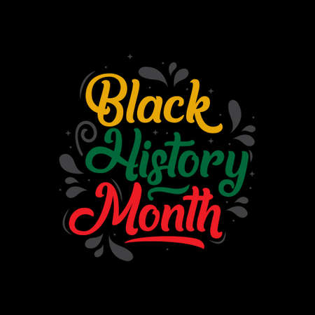 Black History Month vector template. Design for banner, greeting cards or print.のイラスト素材