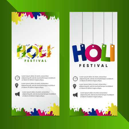 happy holi carnival vector template.のイラスト素材