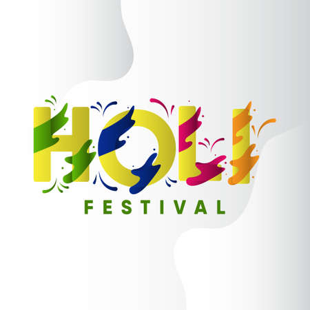 happy holi carnival vector template.のイラスト素材