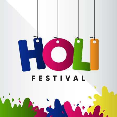 happy holi carnival vector template.のイラスト素材