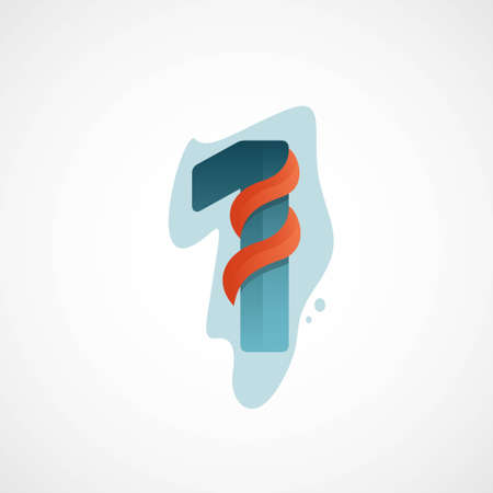 1 years anniversary design template.のイラスト素材